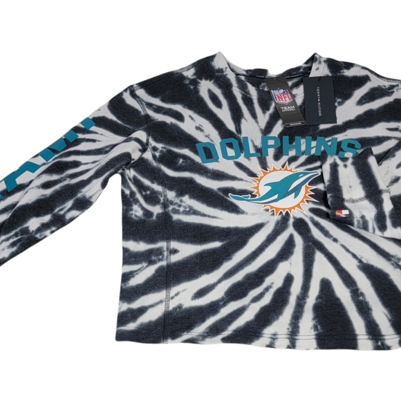 Tommy Hilfiger Women's NFL DOLPHINS Long Sleeve Sz XS New WT. - Picture 7 of 12